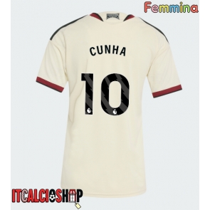Manchester United Matheus Cunha #10 Terza Maglia Femmina 2026-27 Manica Corta